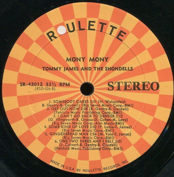 Tommy James & The Shondells : Mony Mony (LP, Album, Uni)