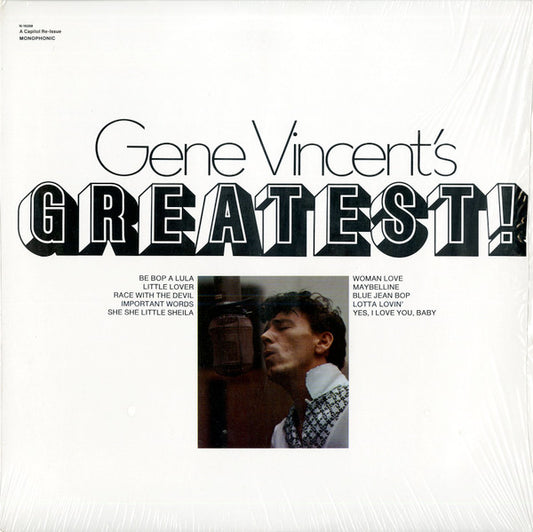 Gene Vincent : Gene Vincent's Greatest (LP, Comp, Mono)