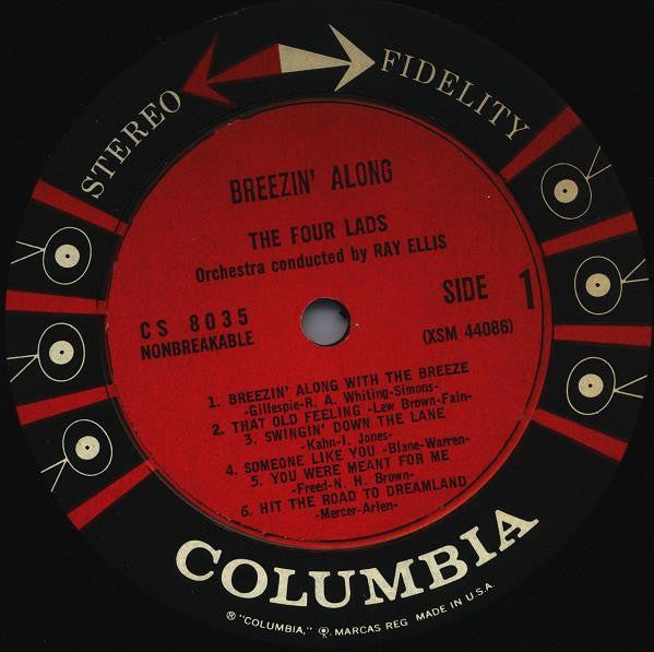 The Four Lads : Breezin' Along (LP, Album)