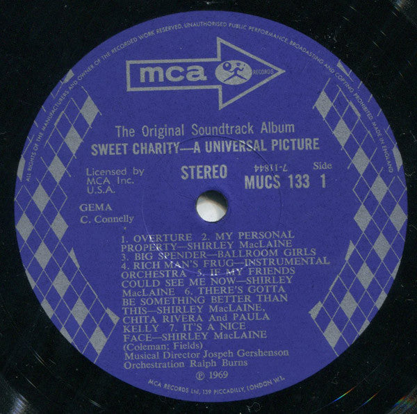 Shirley MacLaine, Sammy Davis Jr. : Sweet Charity (The Original Sound Track Album Of The Musical Motion Picture Of The 70's) (LP, Album, Gat)