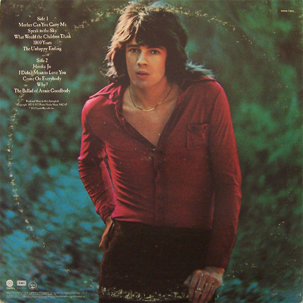 Rick Springfield : Beginnings (LP, Album, Gat)