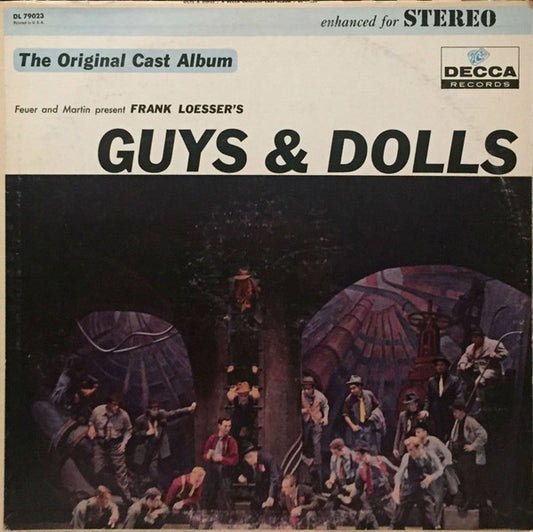 "Guys & Dolls" Original Broadway Cast, Feuer & Martin Present Frank Loesser : Guys & Dolls: A Musical Fable Of Broadway (LP, Album, RE, Pin)