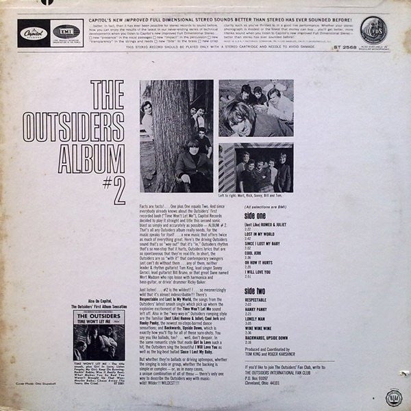The Outsiders (4) : Album #2 (LP, Album, Los)