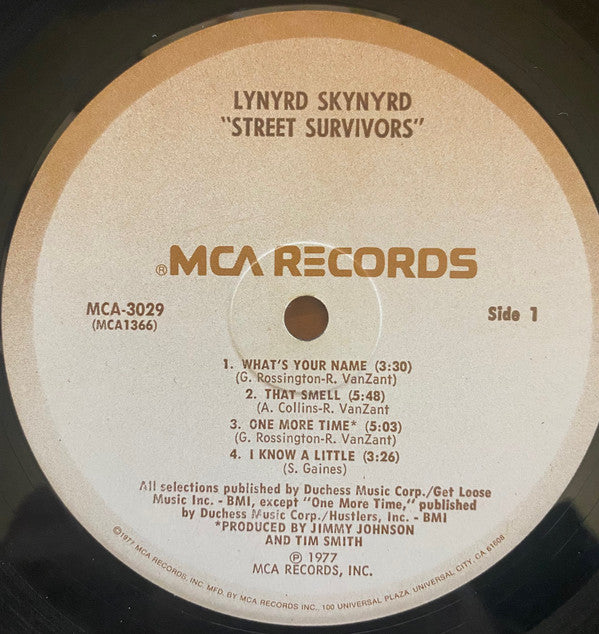 Lynyrd Skynyrd : Street Survivors (LP, Album, Pin)