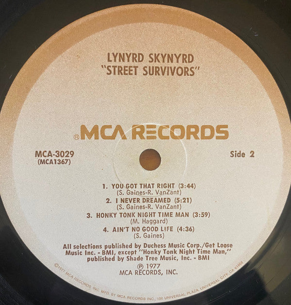 Lynyrd Skynyrd : Street Survivors (LP, Album, Pin)