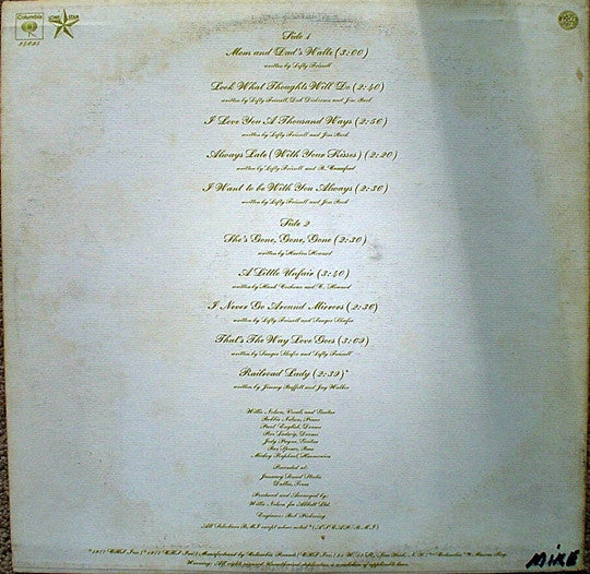 Willie Nelson : To Lefty From Willie (LP, Album, Ter)