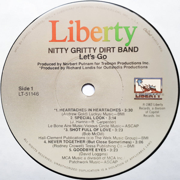 Nitty Gritty Dirt Band : Let's Go (LP, Album, Jac)