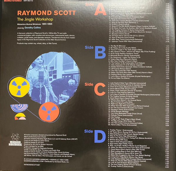 Raymond Scott Featuring Dorothy Collins : The Jingle Workshop: Midcentury Musical Miniatures 1951–1965 (2xLP, Album, Mono, RE, RP, Cle)