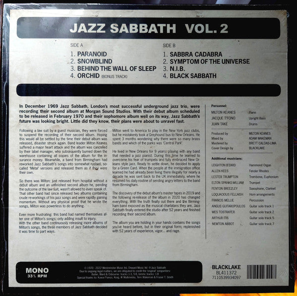 Jazz Sabbath : Vol. 2 (LP, Album, Mono, Tra + DVD, NTSC + RSD, Ltd, S/Edi)