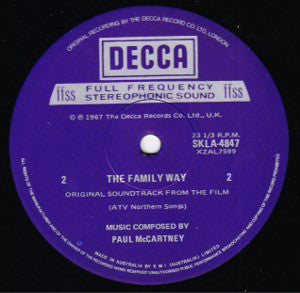 Paul McCartney : The Family Way (LP, Album, RE)