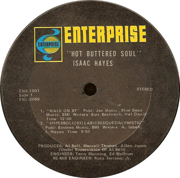 Isaac Hayes : Hot Buttered Soul (LP, Album, Ter)