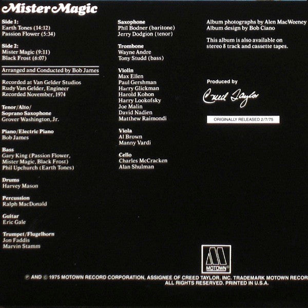 Grover Washington Jr.* : Mister Magic (LP, Album, RE)