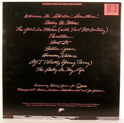 Michael Jackson : Thriller (LP, Album, Hal)