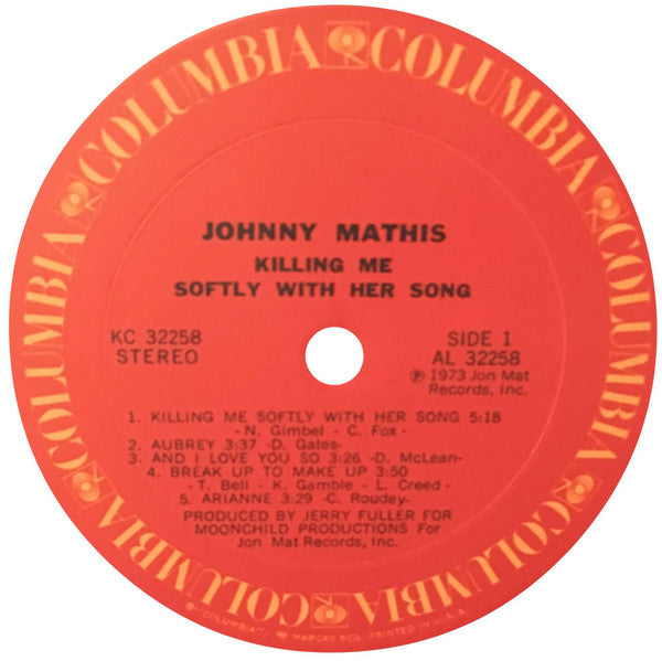 Johnny Mathis : Killing Me Softly With Her Song (LP, Album)