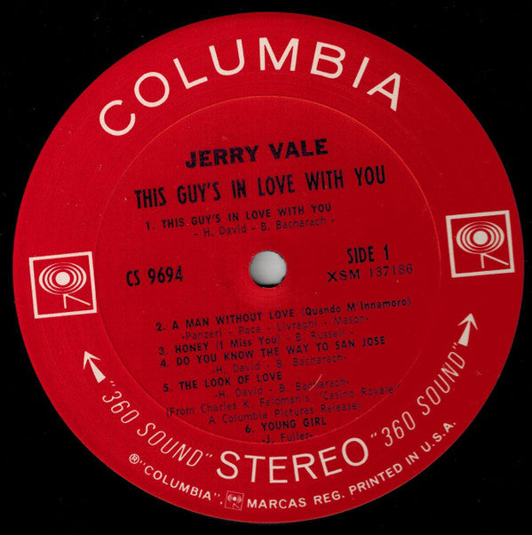 Jerry Vale : This Guy's In Love With You (LP, Album)
