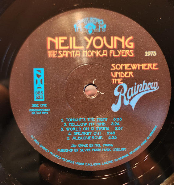 Neil Young With  The Santa Monica Flyers : Somewhere Under The Rainbow (Nov. 5. 1973) (2xLP, Album)