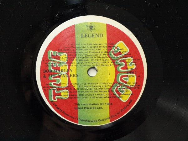 Bob Marley & The Wailers : Legend - The Best Of Bob Marley And The Wailers (LP, Comp, RE)