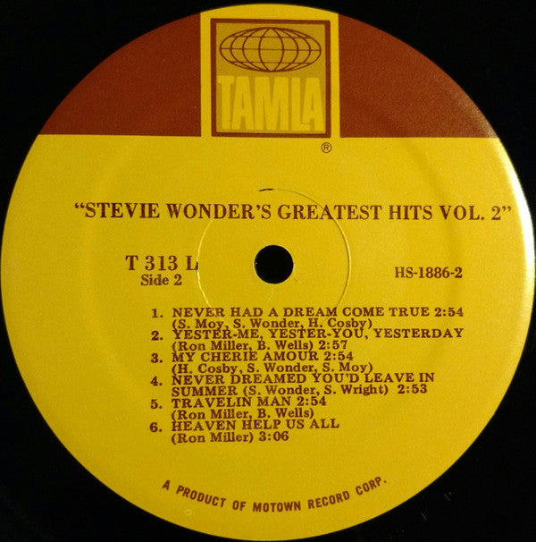 Stevie Wonder : Stevie Wonder's Greatest Hits Vol. 2 (LP, Comp)