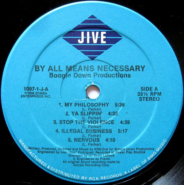 Boogie Down Productions : By All Means Necessary (LP, Album, Hau)