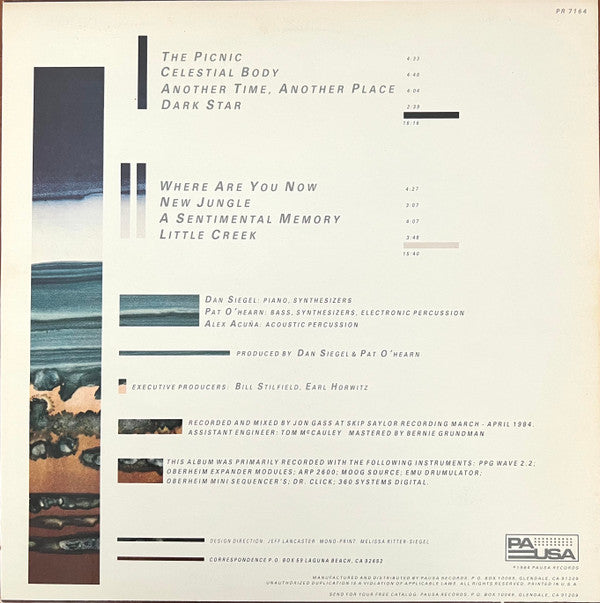 Dan Siegel Featuring Pat O'Hearn* & Alex Acuña : Another Time, Another Place (LP, Album)