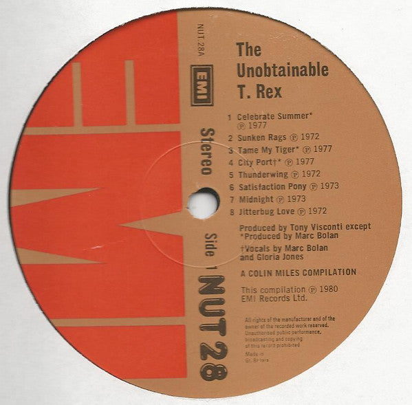 T. Rex : The Unobtainable T. Rex (LP, Comp)