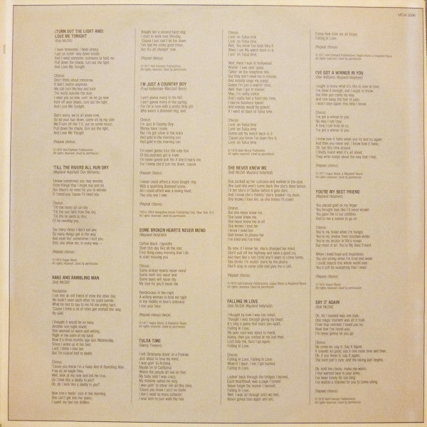 Don Williams (2) : The Best Of Don Williams Volume II (LP, Comp, Club)