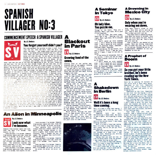 J.S. Ondara : Spanish Villager No:3 (LP, Album)