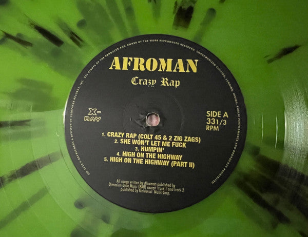Afroman : Crazy Rap (LP, Album, Ltd, RE, Gre)