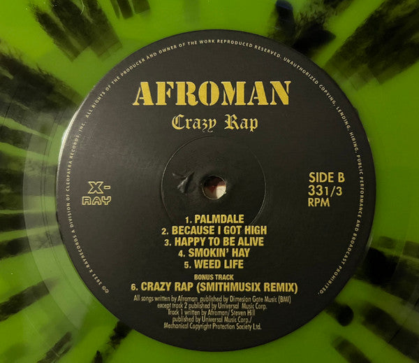 Afroman : Crazy Rap (LP, Album, Ltd, RE, Gre)