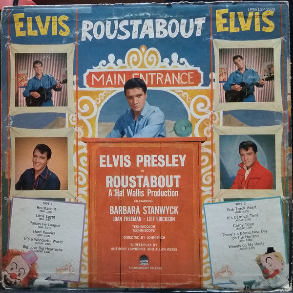 Elvis Presley : Roustabout (LP, Album, Mono, RE, Ind)