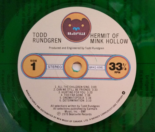 Todd Rundgren : Hermit Of Mink Hollow (LP, Album, Gre)