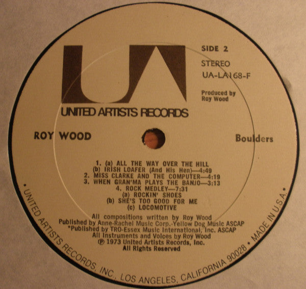 Roy Wood : Boulders (LP, Album)