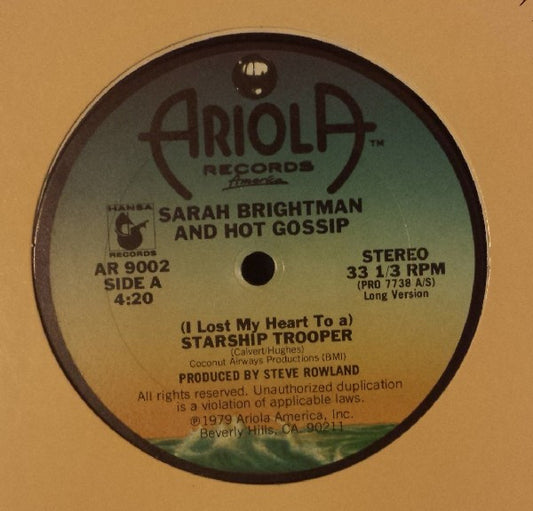 Sarah Brightman And Hot Gossip : (I Lost My Heart To A) Starship Trooper (12")