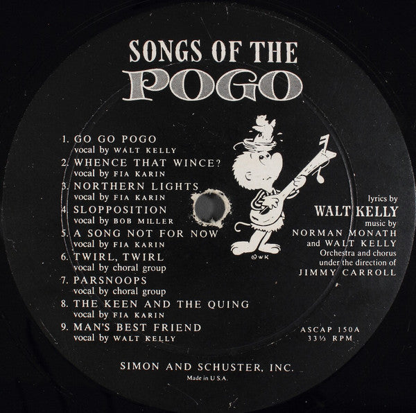 Walt Kelly With Norman Monath : Songs Of The Pogo (LP)