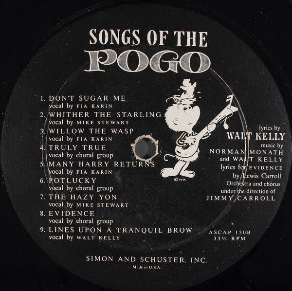 Walt Kelly With Norman Monath : Songs Of The Pogo (LP)