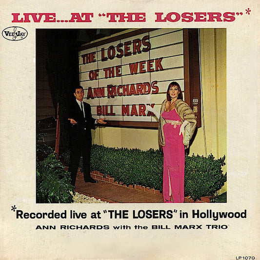 Ann Richards And The Bill Marx Trio : Live At The Losers (LP, Album, Mono)