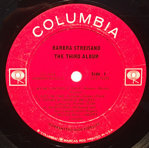 Barbra Streisand : The Third Album (LP, Album, Mono)