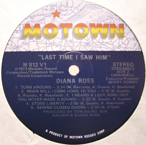 Diana Ross : Last Time I Saw Him (LP, Album, Hol)