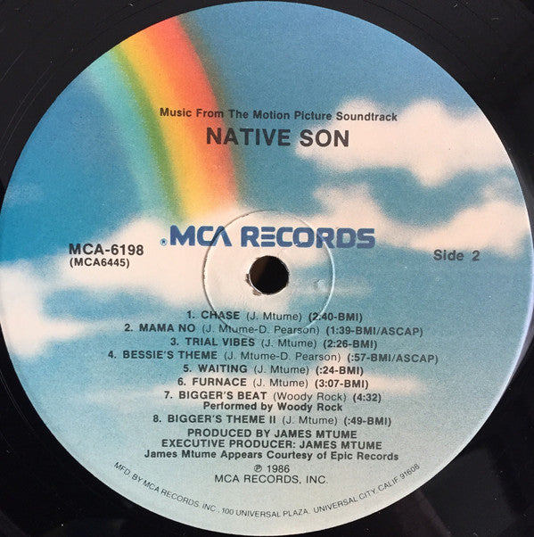 James Mtume : Native Son (Music From The Motion Picture Soundtrack) (LP, Album)