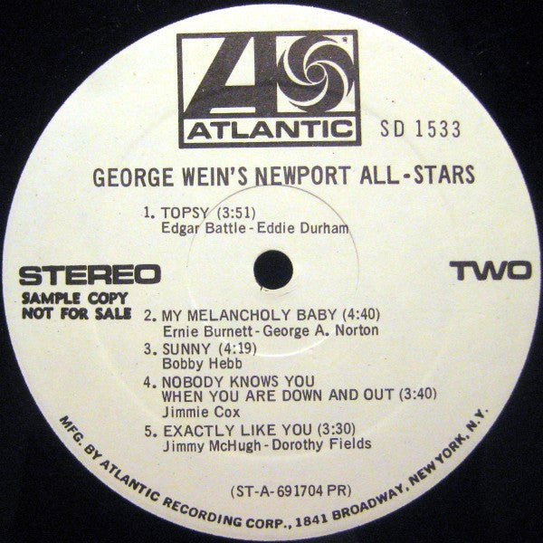 George Wein's Newport All-Stars* : George Wein's Newport All-Stars (LP, Album, Promo)