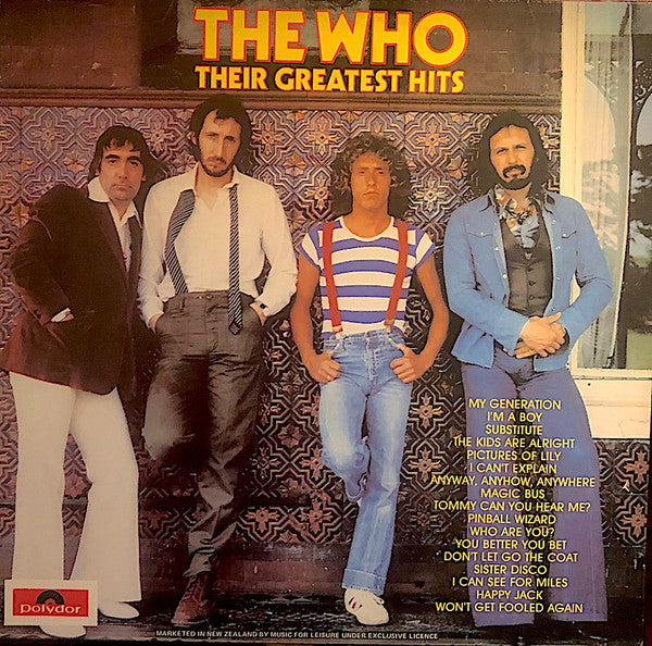 The Who : Their Greatest Hits (17 Smash Hits) (LP, Comp, RE)