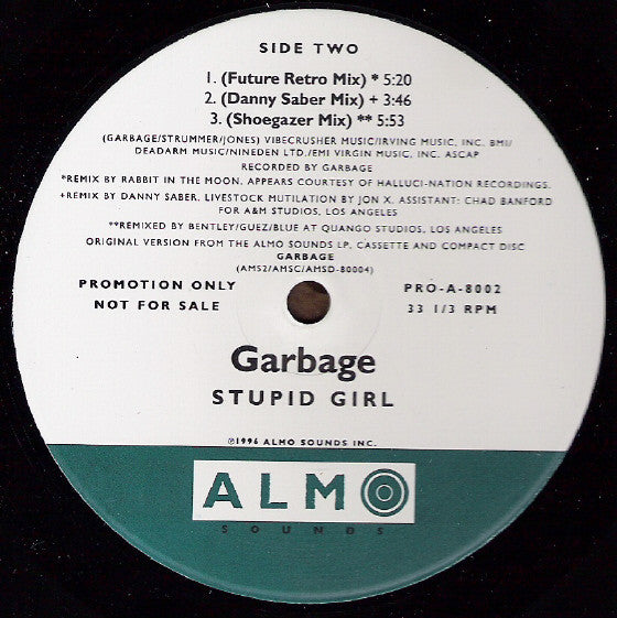 Garbage : Stupid Girl (12", Promo)