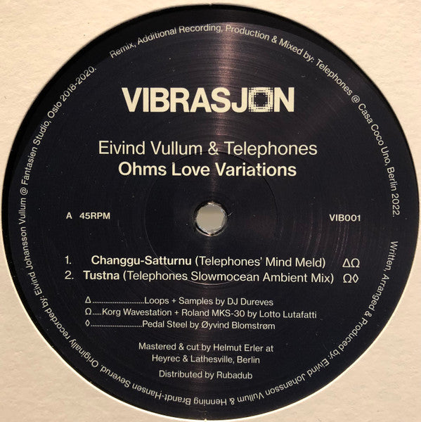 Eivind Vullum & Telephones : Ohms Love Variations (12")