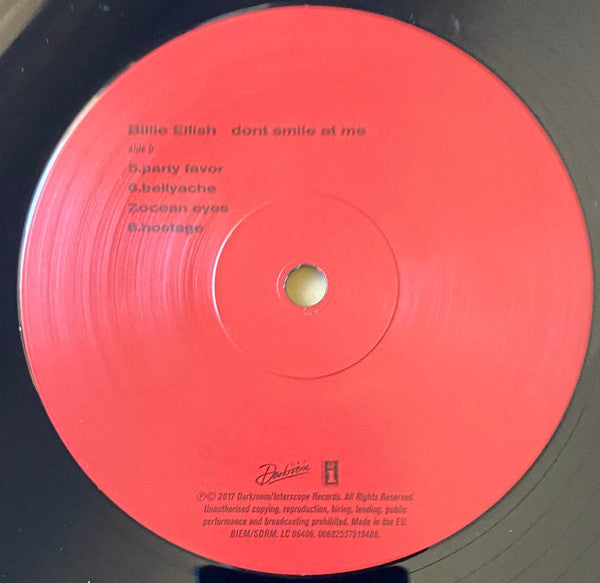 Billie Eilish : Dont Smile At Me (12", EP, RE)