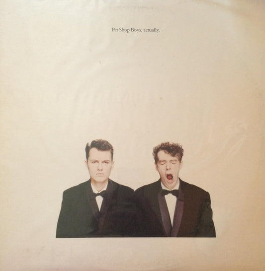 Pet Shop Boys : Actually (LP, Album, Club)