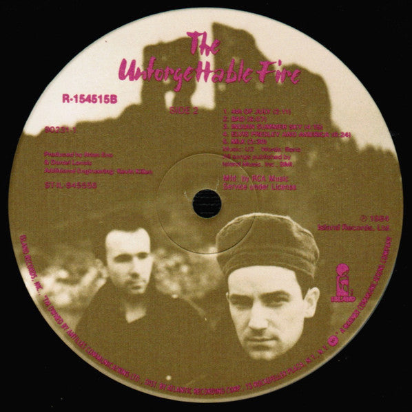 U2 : The Unforgettable Fire (LP, Album, Club, RCA)