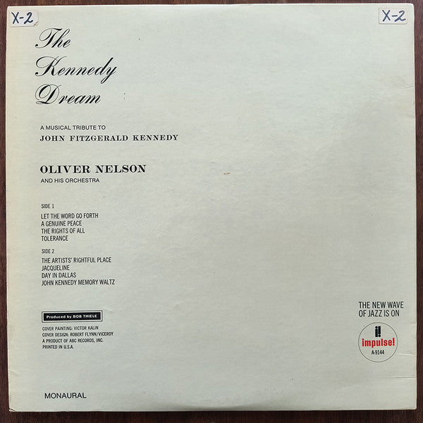 Oliver Nelson And His Orchestra : The Kennedy Dream (LP, Mono, Gat)