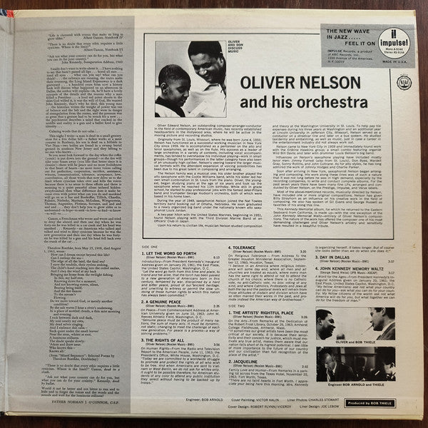 Oliver Nelson And His Orchestra : The Kennedy Dream (LP, Mono, Gat)