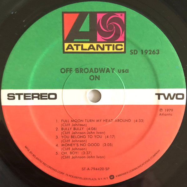 Off Broadway USA : On (LP, Album, Spe)