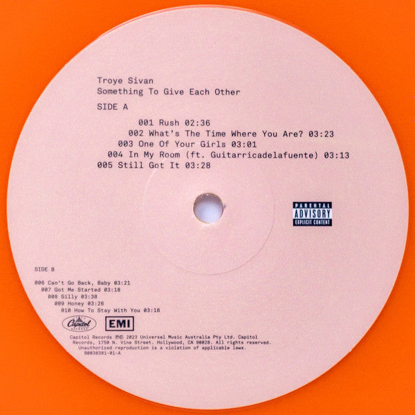 Troye Sivan : Something To Give Each Other (LP, Album, Ltd, Ora)